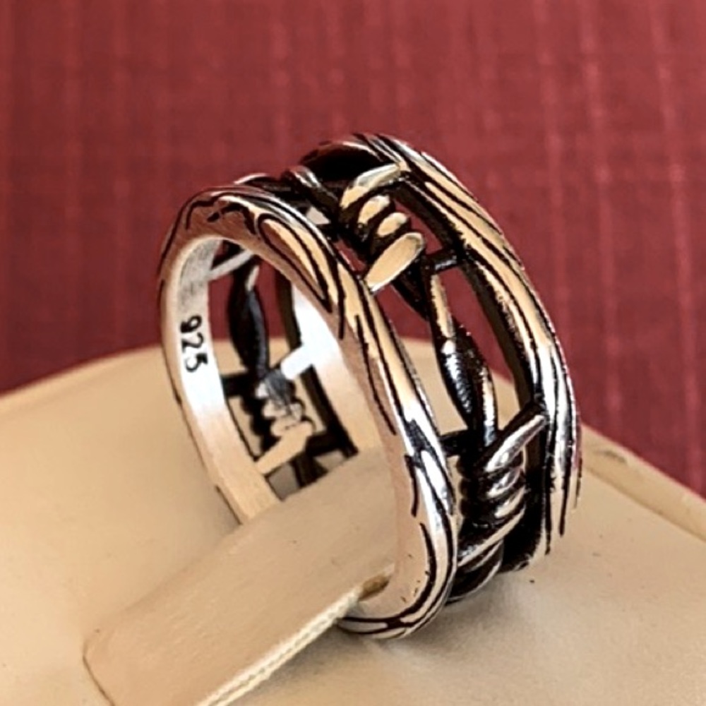 NEW 925 STERLING SILVER MEN’S KNOT WEDDING BAND